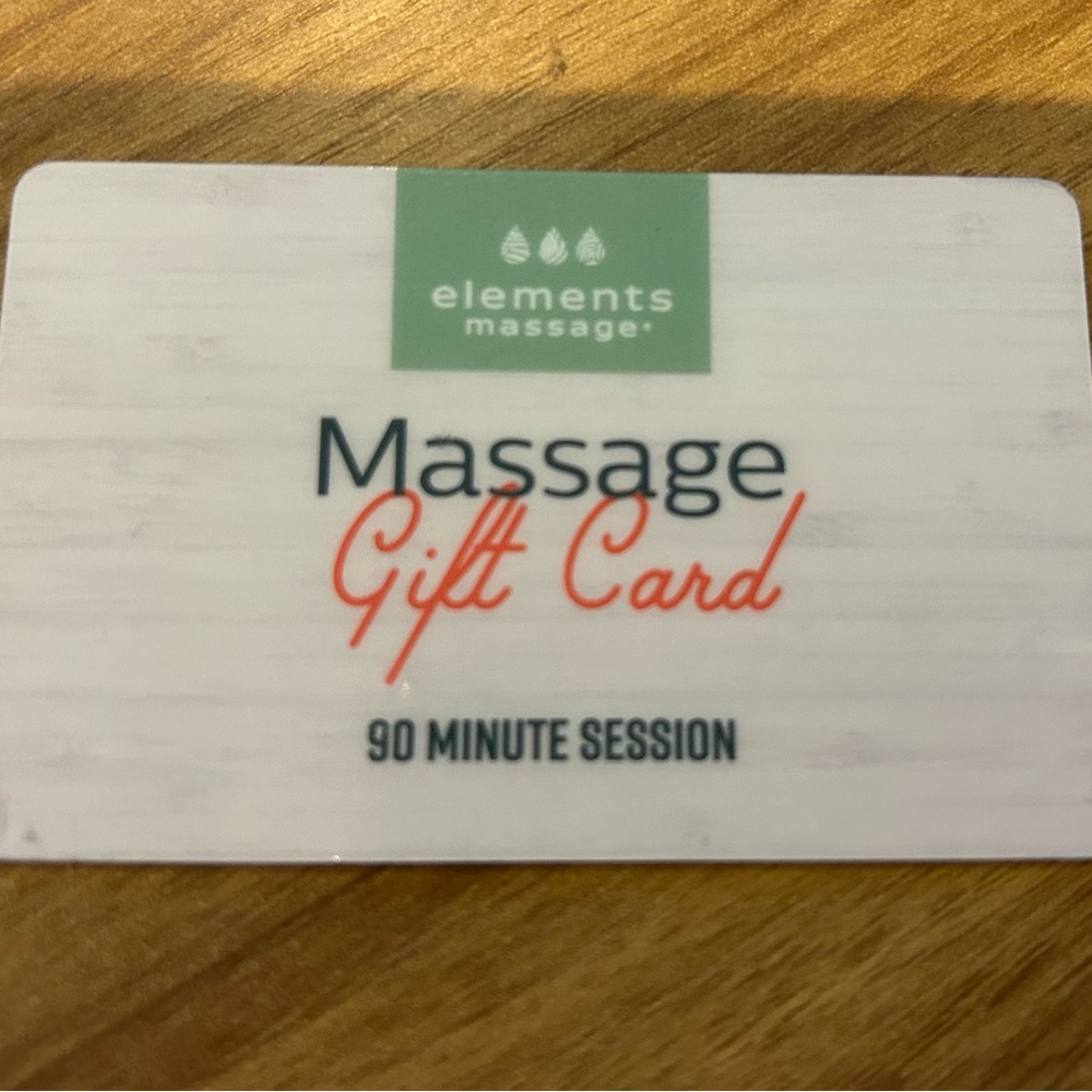 Elements Massage Gift Card- 90 min-Shrewsbury MA location only